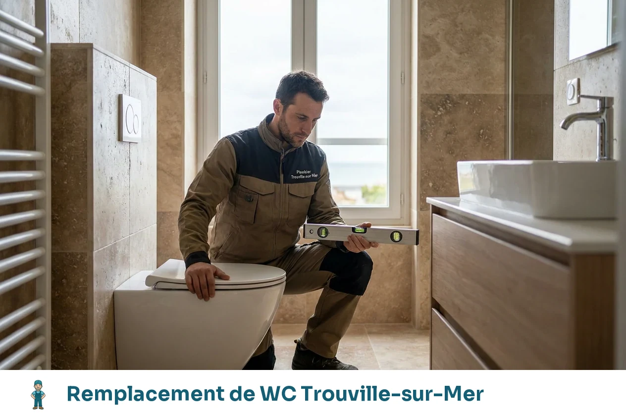Remplacement de WC à Trouville-sur-Mer